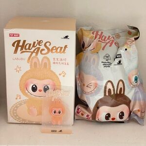 Pop Mart The Monsters Labubu Have A Seat Vinyl Plush Keychain Series - Baba